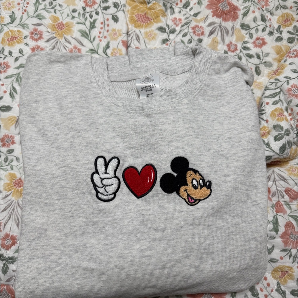 Disney peace love Mickey sweatshirt